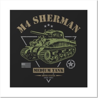 M4 Sherman WW2 Posters and Art